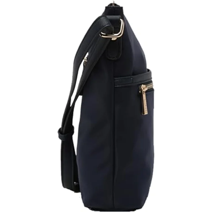 L.Credi Alena Umhängetasche 26 cm, langlebiges Polyester, abnehmbare verstellbare Tragegurte, Reißverschluss- und Außentaschen – Bild 3