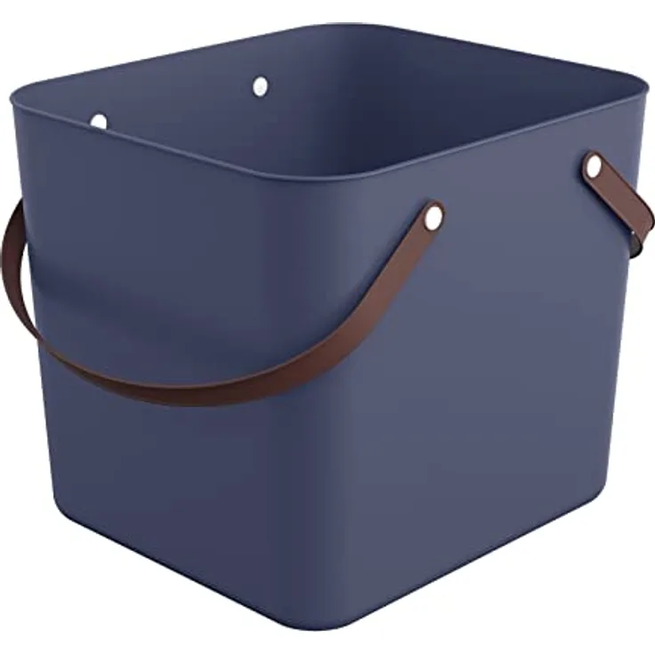 Rotho Albula Einkaufskorb, Kunststoff (PP recycelt), blau, 40l, (39,8 x 35,5 x 34 cm)
