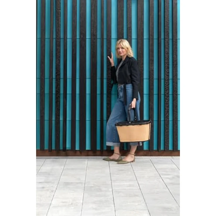 REISENTHEL® Shopper Carrybag, Polyester Einkaufstasche mit praktischem Reißverschlussfach, schwarz – Bild 9