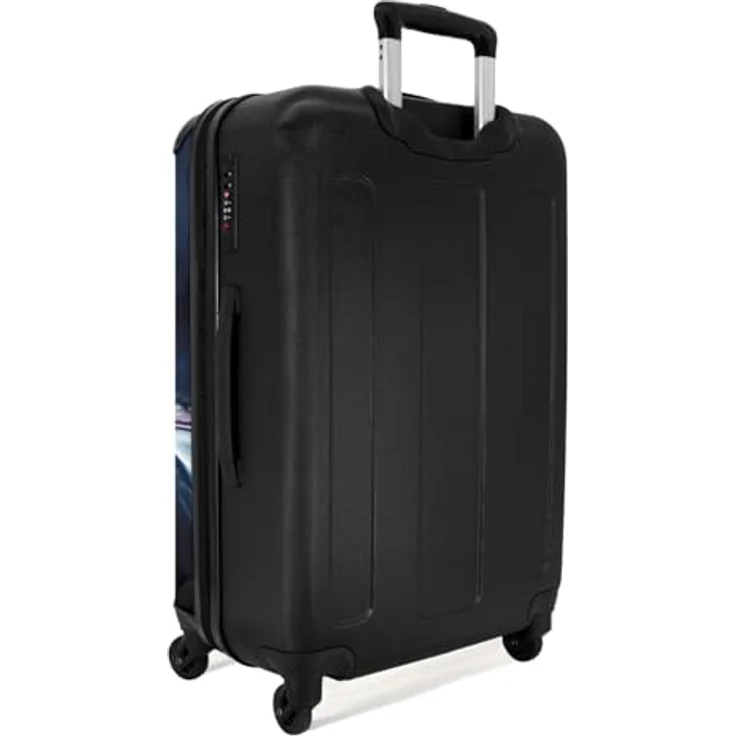 NoBoringSuitcases.com© Kinderkoffer Auto - Blau - Jungen - Kind 67 cm - 72 L, 4 Rollen, Mittelgroßer Reisekoffer mit Rollen für 20kg – Bild 4