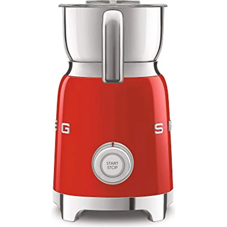 Smeg MFF01RDEU Milchaufschäumer, 500W, 600ml warme & 250ml kalte Milch, rot – Bild 2