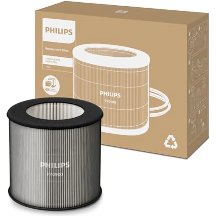 Philips Luftreiniger Zubehör 900 und 800 Series, HEPA NanoProtect und Vorfilter, 99,97 % Partikelerfassung, nachhaltiges Design
