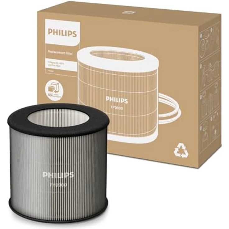 Philips Luftreiniger Zubehör 900 und 800 Series, HEPA NanoProtect und Vorfilter, 99,97 % Partikelerfassung, nachhaltiges Design – Bild 1