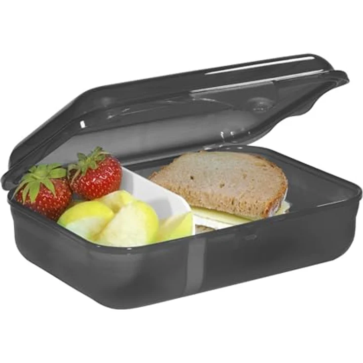 Step by Step Lunchbox Monster Truck Rocky, Schwarz, mit Trennwand und Klickverschluss, spülmaschinenfest, BPA-frei, für Schule und Kindergarten, 0,9l – Bild 2