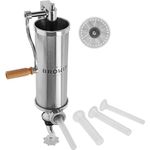 Browin Manuell Wurstfüller aus Edelstahl 311007 | 2,5 kg vertikale Wurstmaschine | Wurstpresse für hausgemachte Wurst, Cevapcici & Cannelloni