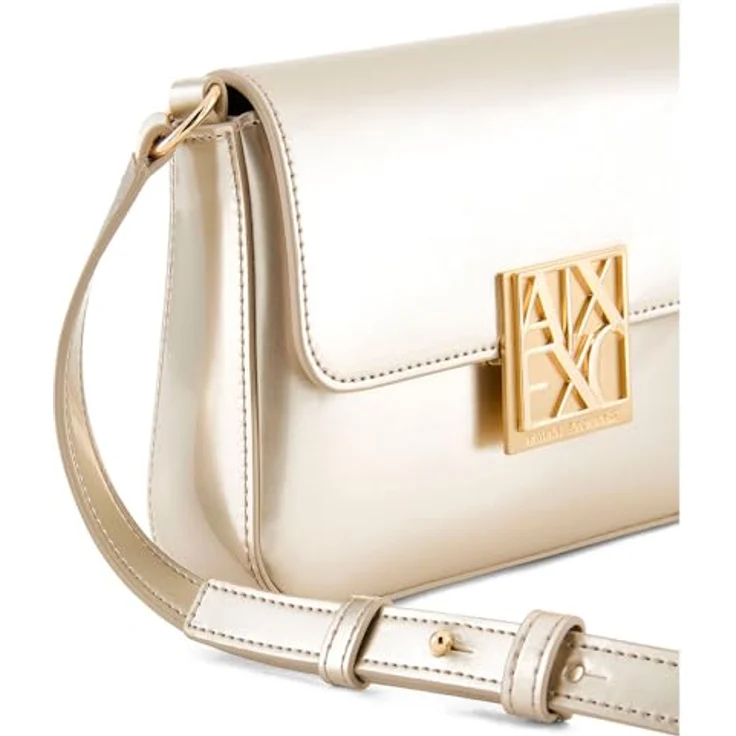 Armani Exchange Amy Mini Bag Umhängetasche, 17 cm, goldfarben aus 100% Polyurethan – Bild 5
