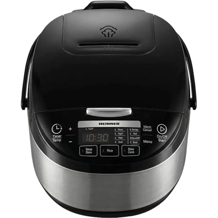 Heinner HMCK-5BK Multikocher 5 L, 770 W, Touch-Control, Timer, Warmhaltefunktion, Edelstahl Schwarz – Bild 2