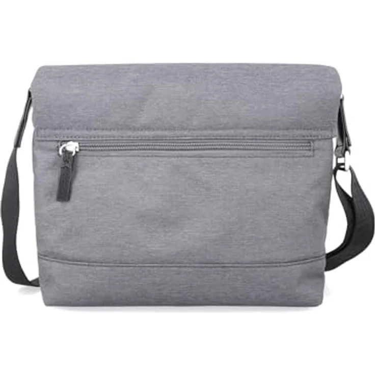 Jost Bodybag Bergen Shoulder Bag, praktische Umhängetasche aus pflegeleichtem Polyester, Grau, 27 x 12 x 23 cm – Bild 3