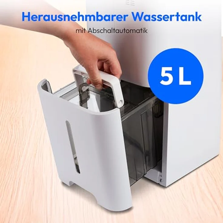 MEDION Luftentfeuchter mit App- und Sprachsteuerung (5L Wassertank, bis zu 40m², Entfeuchtungsleistung 24L/Tag, 280W max. Leistung, 2 Geschwindigkeitsstufen, Touch-Bedienung, MD 12044) – Bild 5