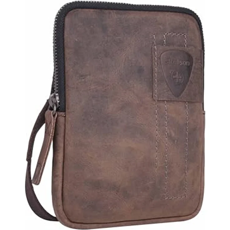 Strellson Richmond ShoulderBag XSVZ 1 Umhängetasche aus braunem Rindleder, 13 x 2.5 x 19 cm, für Herren – Bild 2