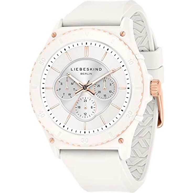 Liebeskind Berlin, Armbanduhr, Damenuhr, Weiss, Analoguhr, 44 mm – Bild 3