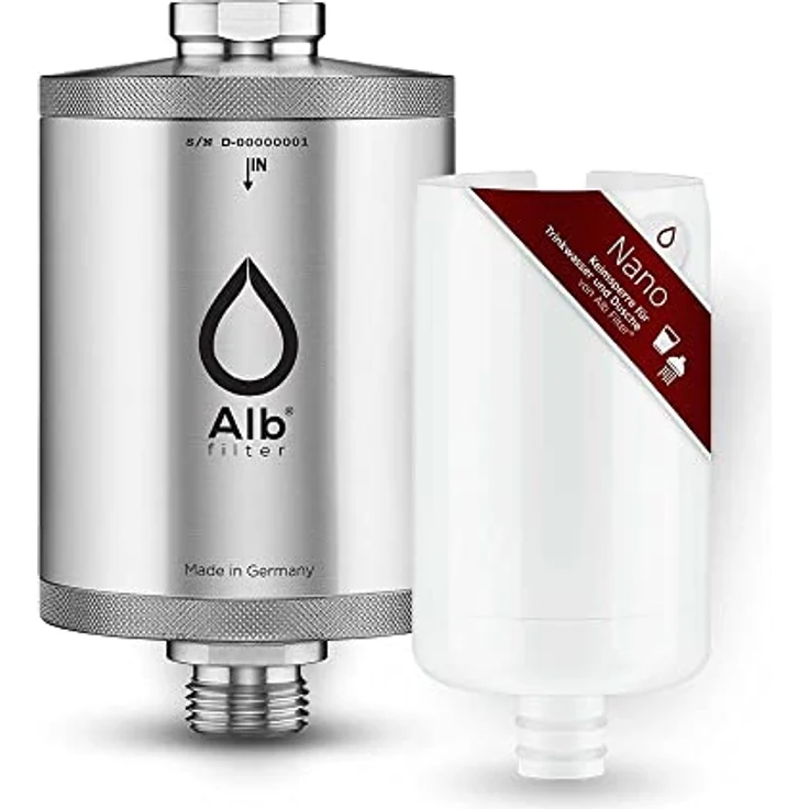 Alb Filter® Nano Trinkwasserfilter gegen gefährliche Bakterien und Keime Edelstahl Natur - Zuverlässiger Schutz, ideal für Zuhause und unterwegs – Bild 1