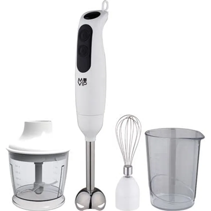 Muvip Handmixer 500 W + Zubehör - 2 Geschwindigkeiten - Klinge aus Edelstahl - Sicherheitsthermostat