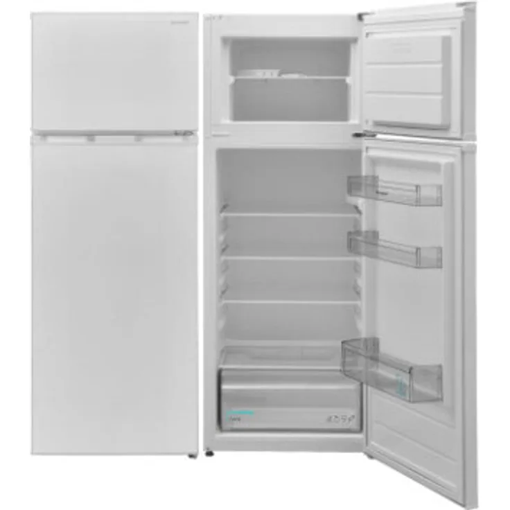 Sharp SJ-FTB01ITXWE-EU Freistehend Kühlschrank mit Gefrierfach, 213 l Nutzinhalt, Energieeffizienzklasse E, Weiß