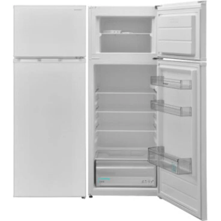 Sharp SJ-FTB01ITXWE-EU Freistehend Kühlschrank mit Gefrierfach, 213 l Nutzinhalt, Energieeffizienzklasse E, Weiß