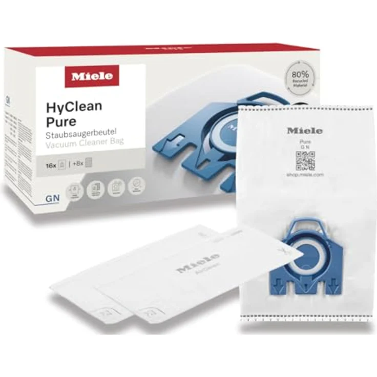 Miele 12498250 Staubsauger Zubehörset, HyClean Pure mit AirClean-Filtersystem und automatischem Beutelverschluss – Bild 1