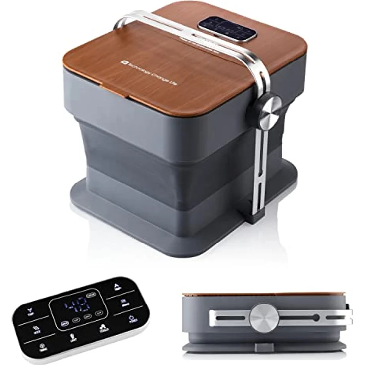 Medivon Aqua Pro Wasser-Fußmassagegerät mit Sprudelmassage, Ozonierungsfunktion, Infrarottherapie und Rollenmassage, platzsparend faltbar - braun – Bild 1