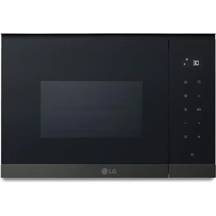 LG Mikrowelle mit Grill MG7Z2593B, 900 W, 25 l, schwarze Stahloberfläche, Touch-Steuerung, automatische Menüs