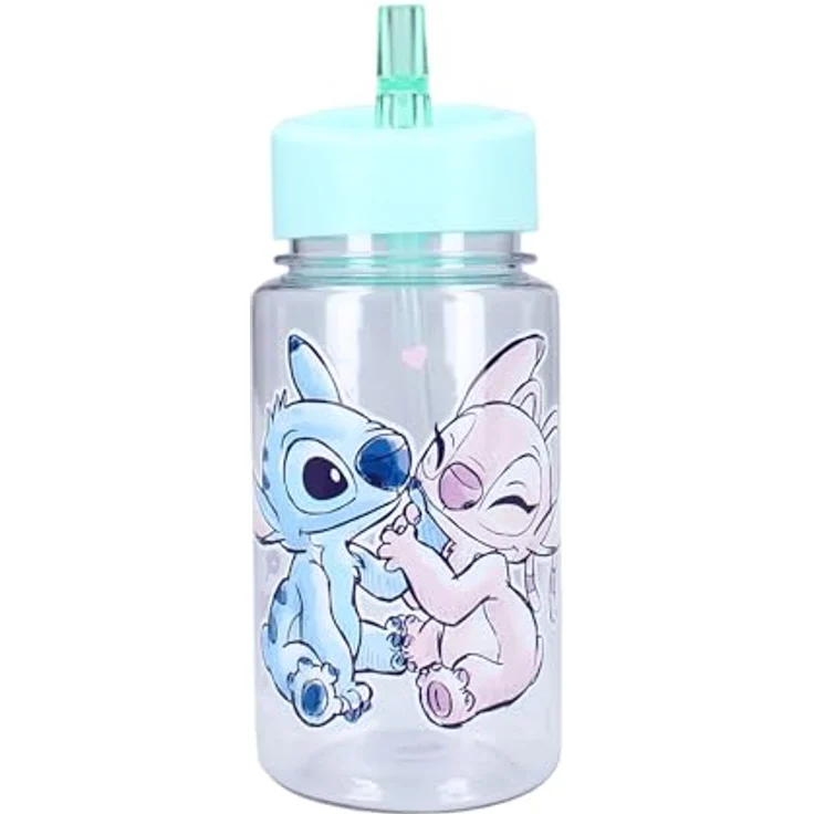 Lilo & Stitch Trinkflasche 450ml, Aluminium Wasserflasche für Kinder, robust und leicht transportierbar – Bild 4