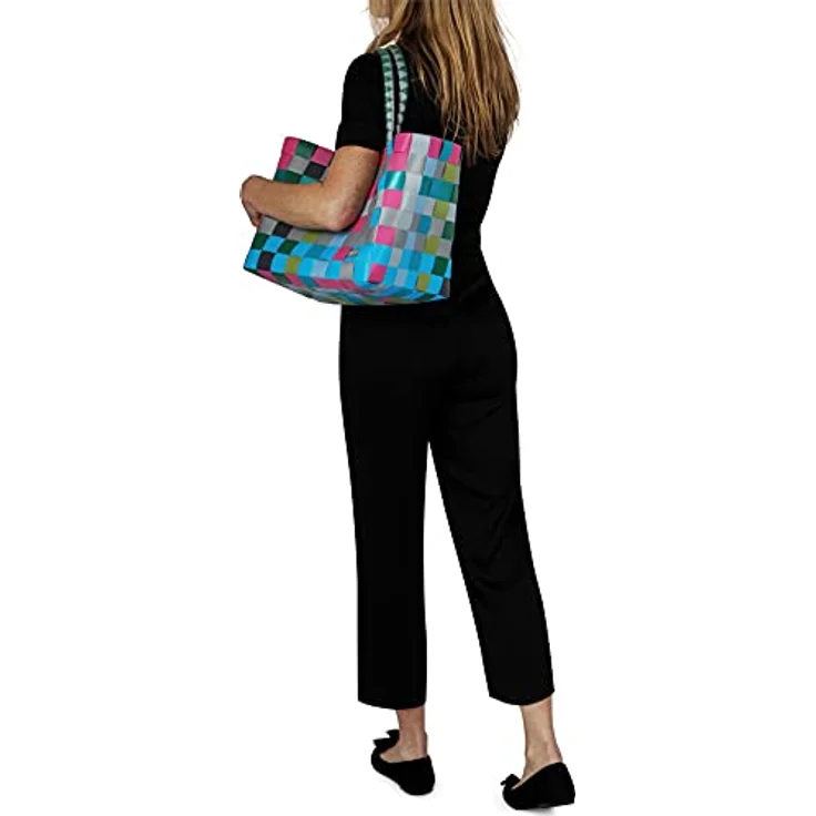 normani Einkaufstasche geflochten mit Henkeln, extra robust, 20 Liter Volumen, umweltfreundlich aus 70% recyceltem Material, Farbe Classic/Calm – Bild 4