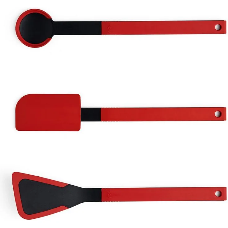 WOLL Kochbesteck-Set Cook it, 3-tlg. Küchenhelfer aus hochwertigem Kunststoff und Silikon, hitzebeständig bis 260°C