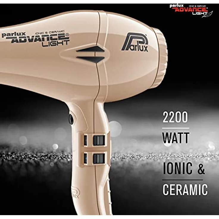 Parlux Profi-Ionen-Haartrockner Fön Advance Light Ionic & Ceramic, stark 2200 Watt, leicht und kompakt, für alle Styles und Haar-Typen, gold – Bild 4