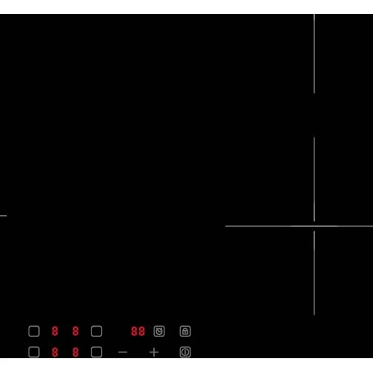 Oranier KFI980, 80 cm Induktionskochfeld mit 4 Kochzonen, Touch-Control Steuerung und roter LED Anzeige – Bild 2