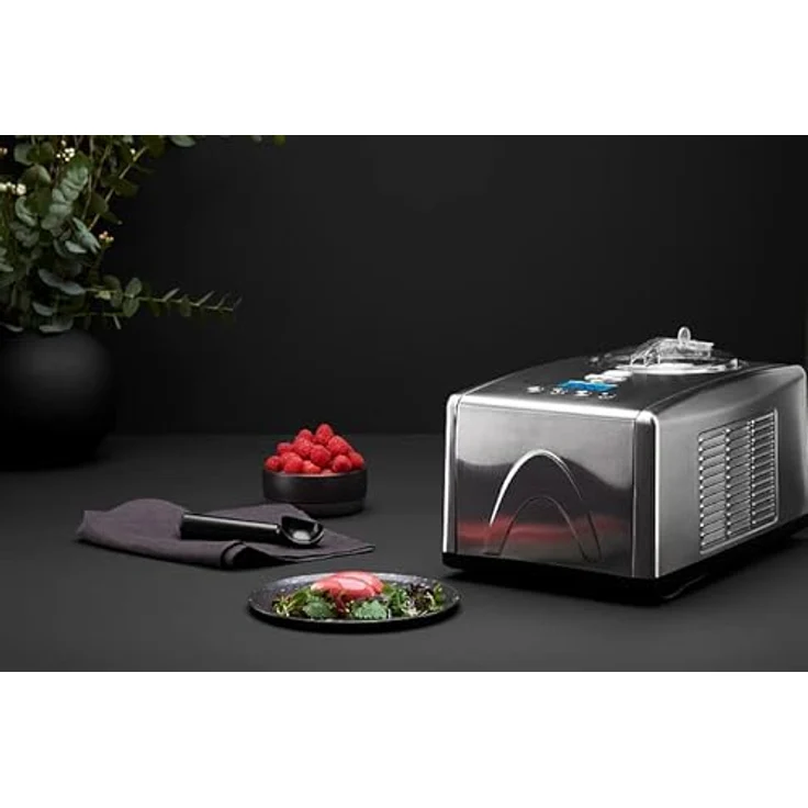 WILFA ICMS-C15 VANILLA Eismaschine mit Kompressor, 150W, Eis, Sorbet und Frozen Yoghurt, 1,5 Liter Fassungsvermögen, mit Kompressor, silber – Bild 10
