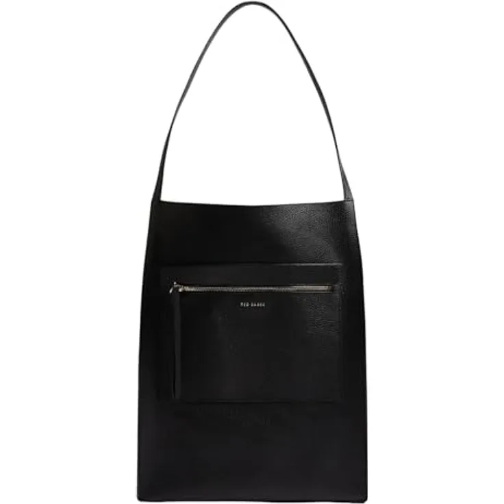 Ted Baker Schultertasche Tammila, Leder, Schwarz, 30cm x 16cm x 41cm, 1 Hauptfach, 18 l Volumen