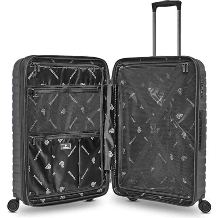Pactastic Hartschalen Check-in Koffer | Mittelgroßer Trolley 45 x 25 x 66 cm von 67 auf 75 Liter erweiterbar | aus hochwertigem Polypropylen | 4 Doppelrollen & TSA-Schloss (Collection 04) – Bild 5