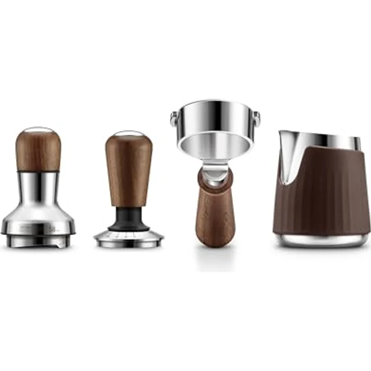 Sage Force Gauge Tamper 58, selbstnivellierender Tamper aus Edelstahl und Walnussholz für Kaffeemaschinen, Braun – Bild 6