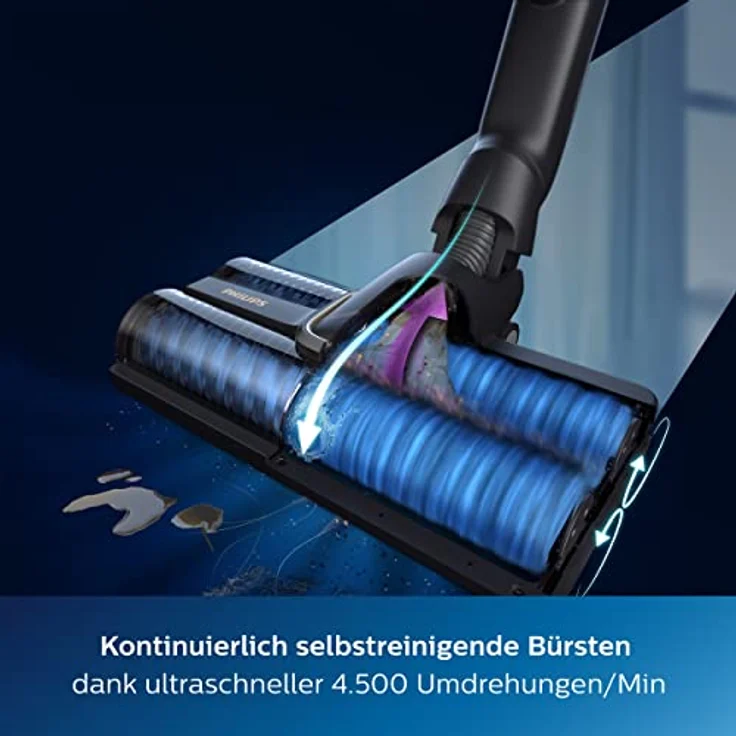 Philips XW9383/01 AquaTrio Cordless 9000 Series Waschsauger, 45 min Akkubetrieb, Akkuwechsel-Option, Nass- und Trockensaugen, schwarzgrau kupfer – Bild 4