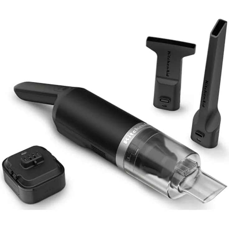 KitchenAid Kabelloser Handstaubsauger Go | Handstaubsauger mit Akku | 2 Standardzubehörteile im Lieferumfang | Schwarz