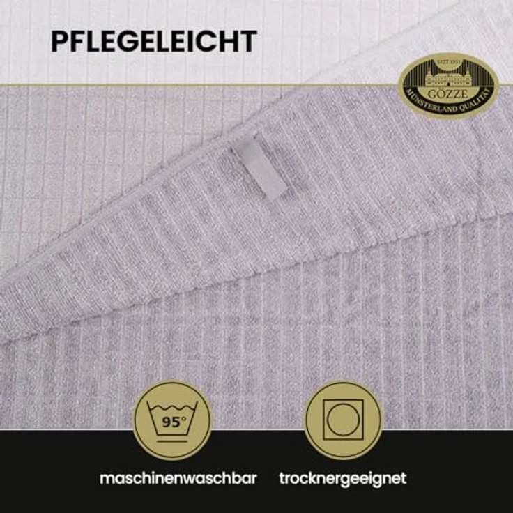 Gözze - Geschirrtuch-Set, 3-teilig, Mikrofaser-Poliertuch, 50 x 70 cm - Anthrazit – Bild 4