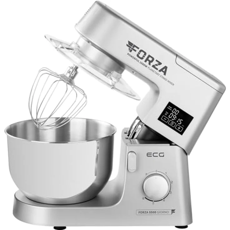 ECG FORZA 5500 Giorno Argento, Küchenmaschine, Silber – Bild 4