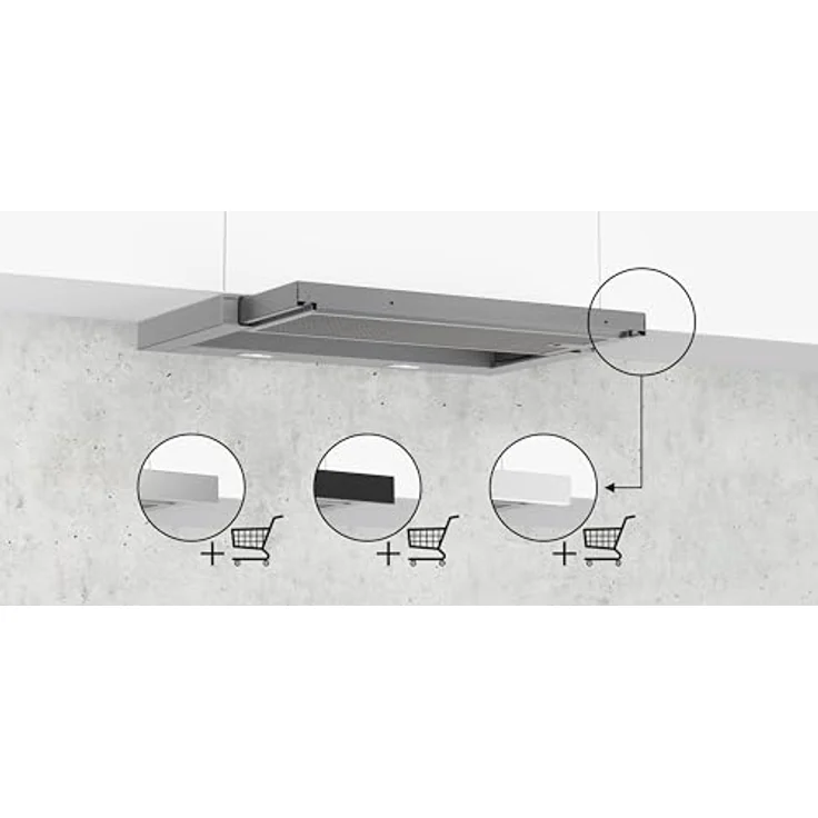 Siemens LI63LB526 Flachschirmhaube, silbermetallic, mit 2 Leistungsstufen und LED-Beleuchtung – Bild 10
