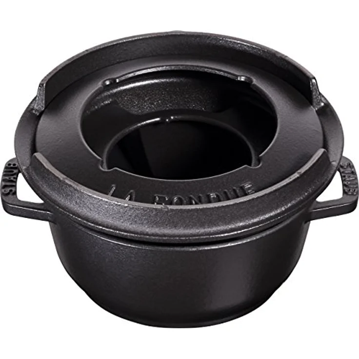Staub Fondueset, Induktionsgeeignet, Gusseisen, Schwarz, 1 Einheiten – Bild 7