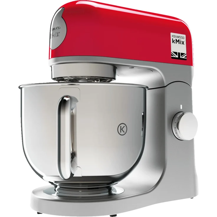 Kenwood kMix KMX750RD Küchenmaschine, 5 Liter Edelstahl-Schüssel, Safe-Use-Sicherheitssystem, Metallgehäuse, 1000 Watt, inkl. Patisserie-Set und Spritzschutz, rot, Serie: kMix – Bild 1