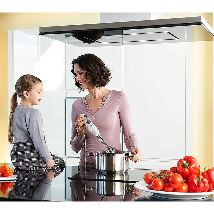 Braun MultiQuick 3 MQ 3100 Stabmixer, 750 W, 1 l Geschwindigkeiten und ein Turbo, POWERBell Plus, SPLASHControl, EasyClick, Kunststoff, weiß-grau – Bild 6