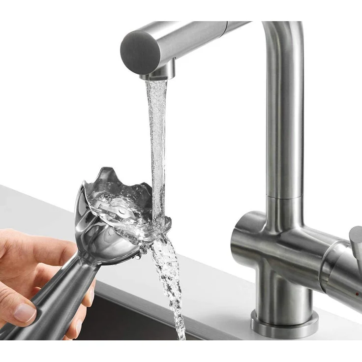 Braun MultiQuick 3 MQ 3100 Stabmixer, 750 W, 1 l Geschwindigkeiten und ein Turbo, POWERBell Plus, SPLASHControl, EasyClick, Kunststoff, weiß-grau – Bild 5