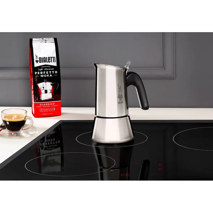 Bialetti New Venus Induction Espressokocher, induktionsgeeigent, für 6 Tassen, silber – Bild 2