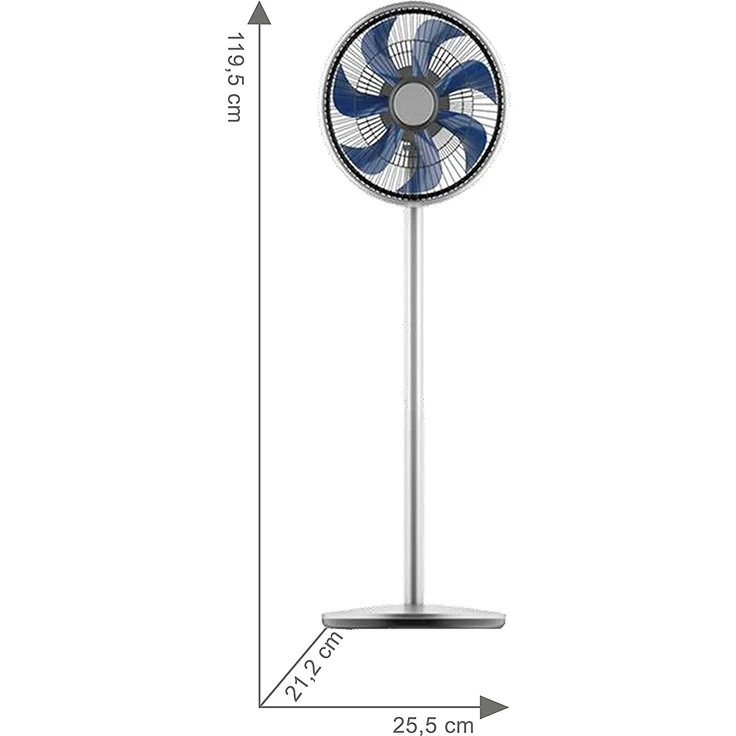BECOOL BC31ST2005SSF Standventilator, 20 Watt, 3 Leistungsstufen, chrom – Bild 5