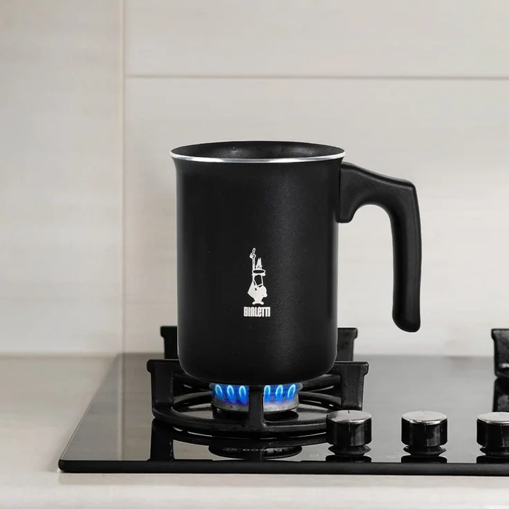 Bialetti Tutto Crema Milchaufschäumer 3 Tassen mit Doppelsieb für einen stabilen Milchschaum, 0.5 L, schwarz – Bild 6