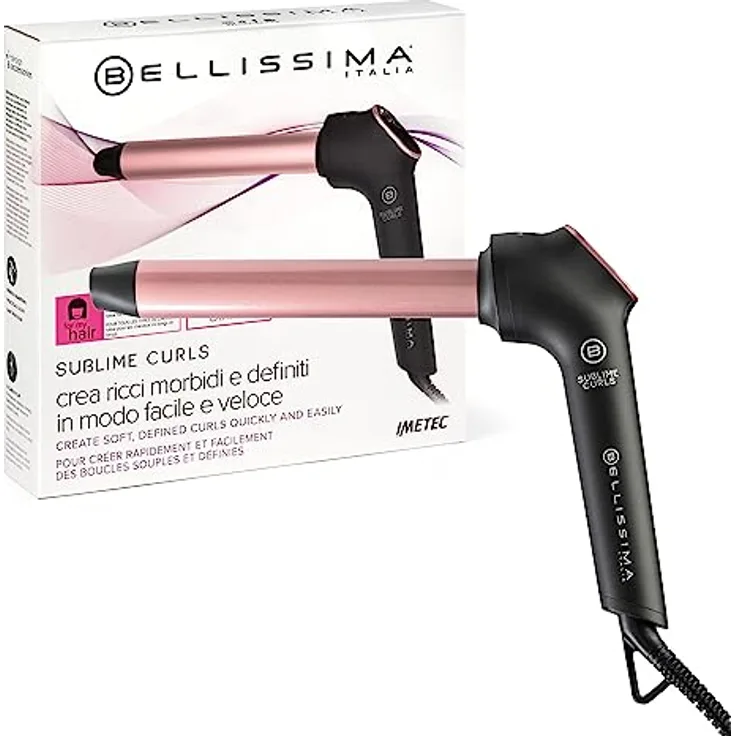 Bellissima Sublime Curls Lockenstab, 25 mm Durchmesser, Diamant-Keramik-Beschichtung, konstante Hitze, 3 Temperaturen