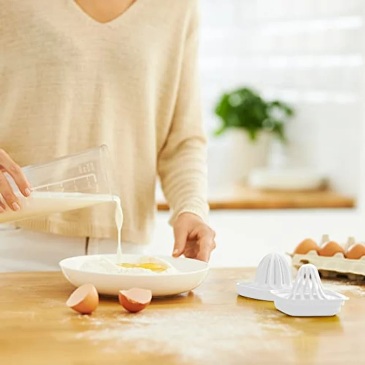 Rotho Shaker Loft 1 L Deckel weiß, inklusive Zitruspresse, Mixaufsatz, Deckel, 9,4 x 9,4 x 22,4 cm (L x B x H) – Bild 2