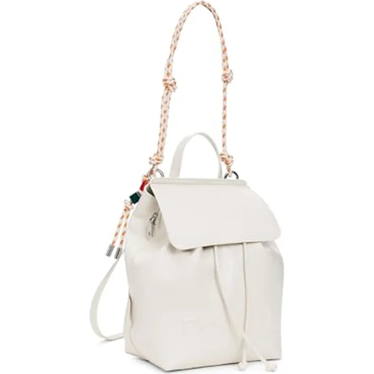 Desigual Half City Rucksack, 30 cm, weiß, 100% Polyurethan, kompakt 21 cm x 14.5 cm
