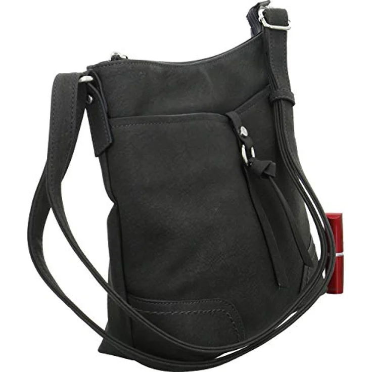 Tom Tailor Imeri Umhängetasche, 23 cm x 10 cm x 26 cm, schwarz, 100% Polyurethan – Bild 5