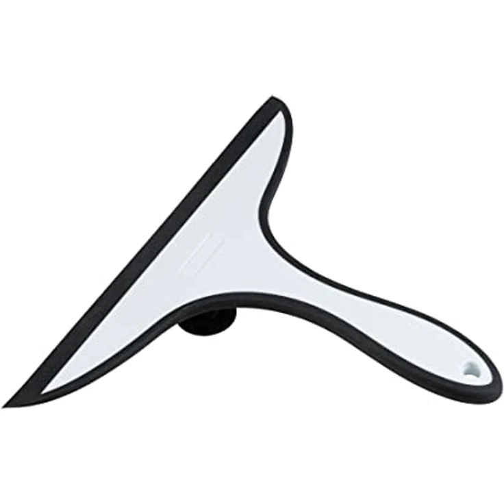 Wenko Badezimmerwischer Ibos Duschabzieher mit integrierten Saugnäpfen, Kunststoff PVC-PU und sonstige, Schwarz, 25 x 20 x 2.5 cm – Bild 3