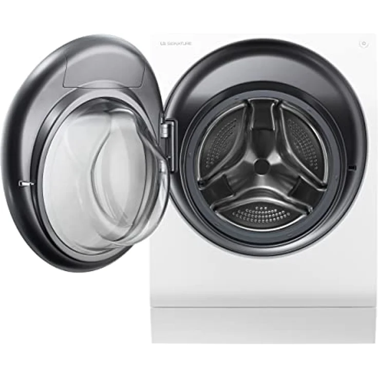LG SIGNATURE LSWD100X, Klasse A, Waschtrockner 12 - 7 kg, 1550 U/min, 4-fach Klasse A, AI Direct Drive, Wärmepumpen Waschtrockner, Automatisches Dosiersystem, Steam-Funktion, 60 x 67.5 x 85 cm ꟷ Weiß – Bild 3