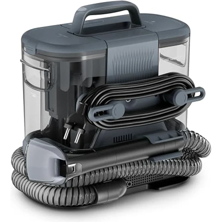 Rowenta Clean It IN3011F0, tragbarer Multi-Reinigungs-Teppichreiniger mit 400 Watt, 1,5-Liter-Frischwassertank, kompaktes Design in Grau, ideal für Haustierschmutz – Bild 3